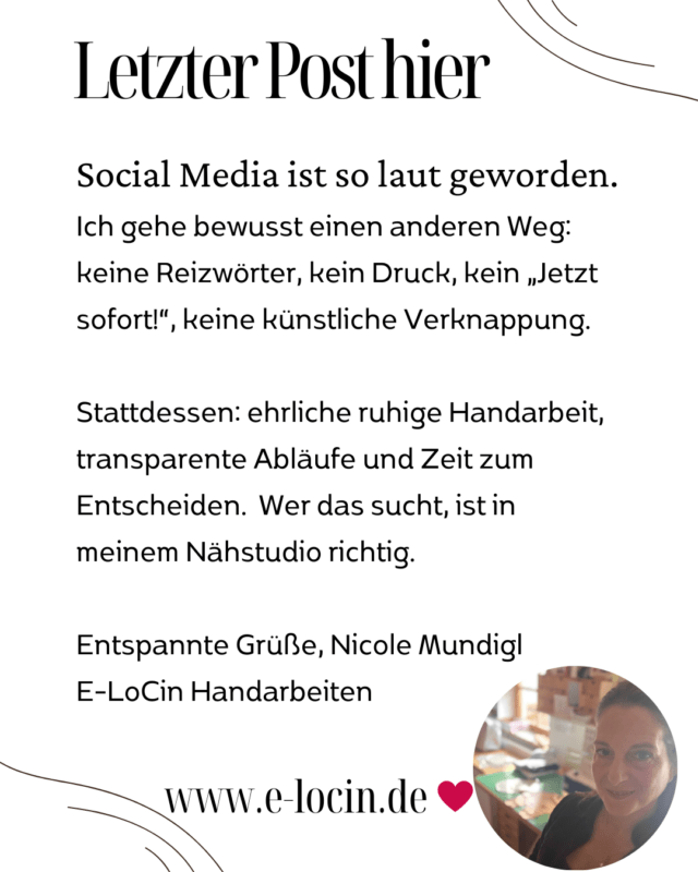 social media in 2026 ist so laut geworden und ich trenne mich von dieser Art von Sichtbarkeit - ganz bewußt