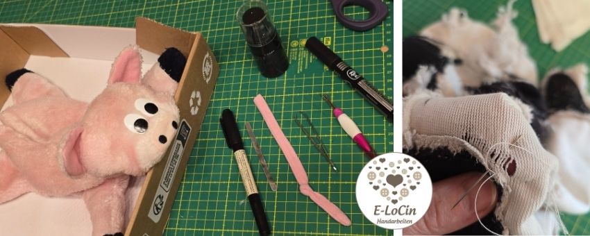 Stofftier Reparatur und Restaurierung von kleinen und großen Stofftieren