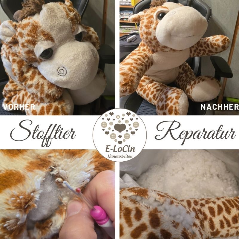 Stofftierreparatur, Reparatur von Stofftieren, Lieblingskuscheltiere wieder aufpolstern, reparieren, neu nähen