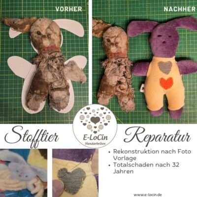 Stofftier Reparatur, Kuscheltierreparatur und Restaurierung von kleinen und großen Stofftieren