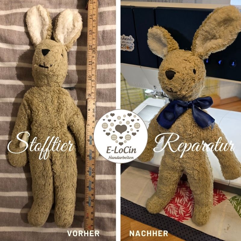 Stofftierreparatur, Reparatur von Stofftieren, Lieblingskuscheltiere wieder aufpolstern, reparieren, neu nähen