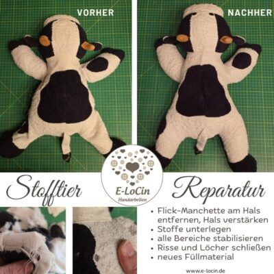Stofftier Reparatur, Kuscheltierreparatur und Restaurierung von kleinen und großen Stofftieren