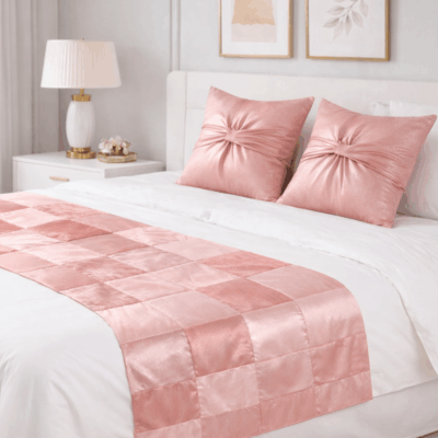 Bettschal bzw. Bettläufer aus eigenem Hochzeitskleid nähen lassen