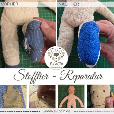 Reparatur von Kuscheltieren und Stofftieren. Stofftierklinik und Stofftierreparatur in Polling, Oberbayern. Nahe München