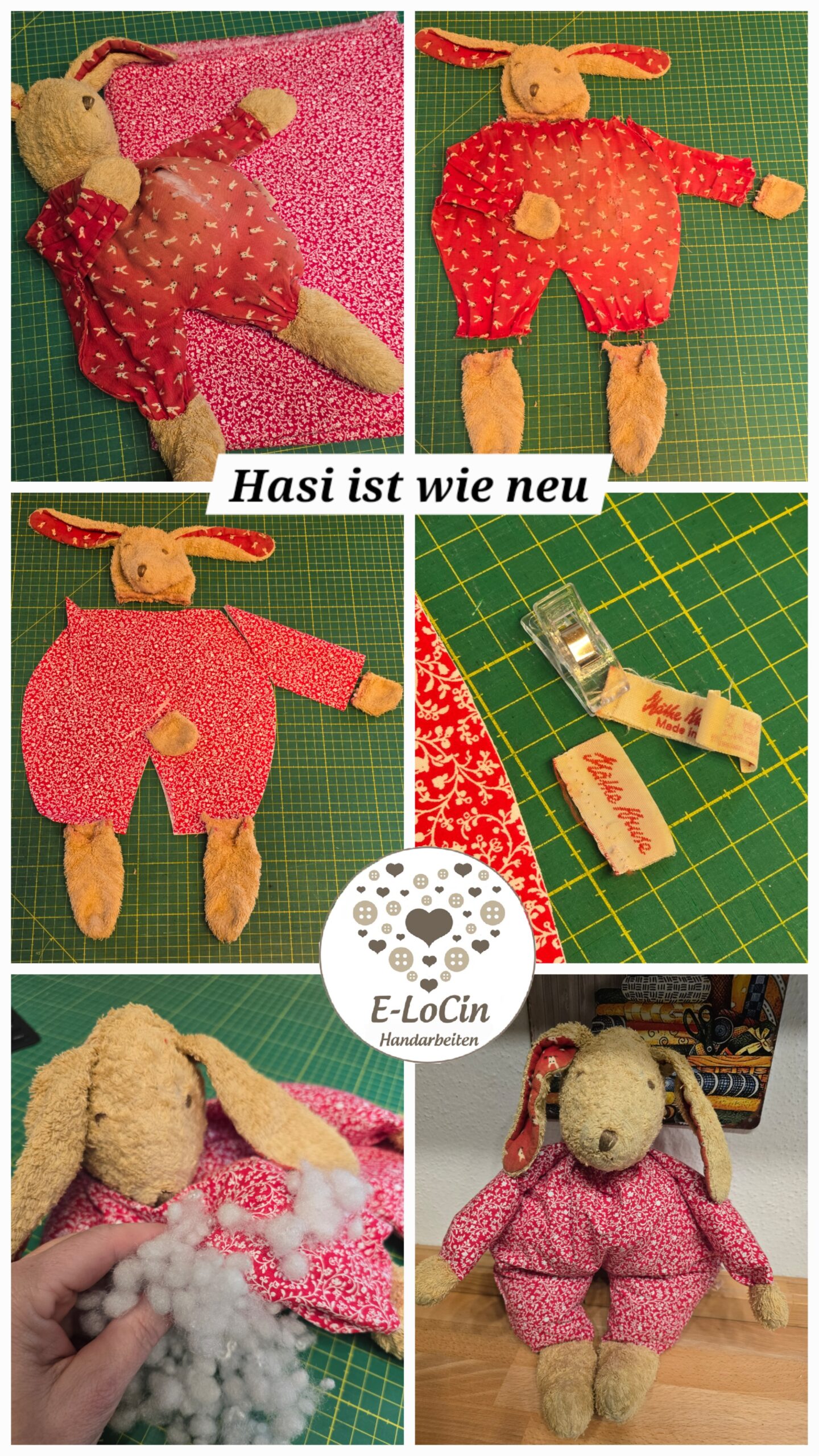 liebevoll und mit Ruhe reparierte Stofftiere als bleibende Erinnerung.