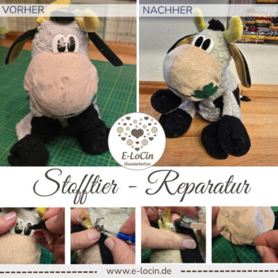 Kuh hatte ihren Mund verloren, das Kleeblatt und abgewetzte Augen