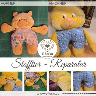 Reparatur von Kuscheltieren und Stofftieren. Stofftierklinik und Stofftierreparatur in Polling, Oberbayern. Nahe München