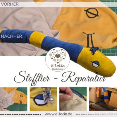 Reparatur von Kuscheltieren und Stofftieren. Stofftierklinik und Stofftierreparatur in Polling, Oberbayern. Nahe München