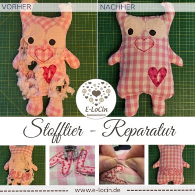 Reparatur von Kuscheltieren und Stofftieren. Stofftierklinik und Stofftierreparatur in Polling, Oberbayern. Nahe München
