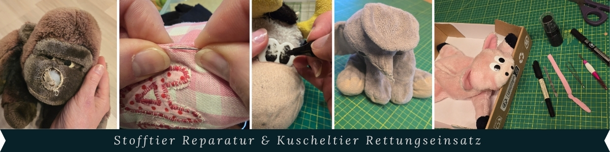 Mit Liebe, Sorgfalt und Ruhe repariere ich Stofftiere, Kuscheltiere, Stoffpuppen und Handarbeiten