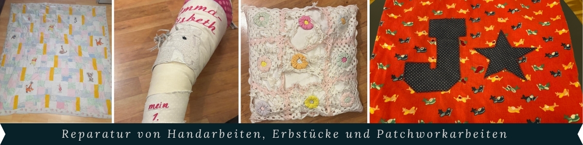 Reparatur von Handarbeiten, Erbstücke und Patchworkdecken